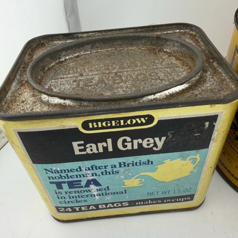 Bigelow Campbell's Vintage Tea Tin Set Rustic Decor